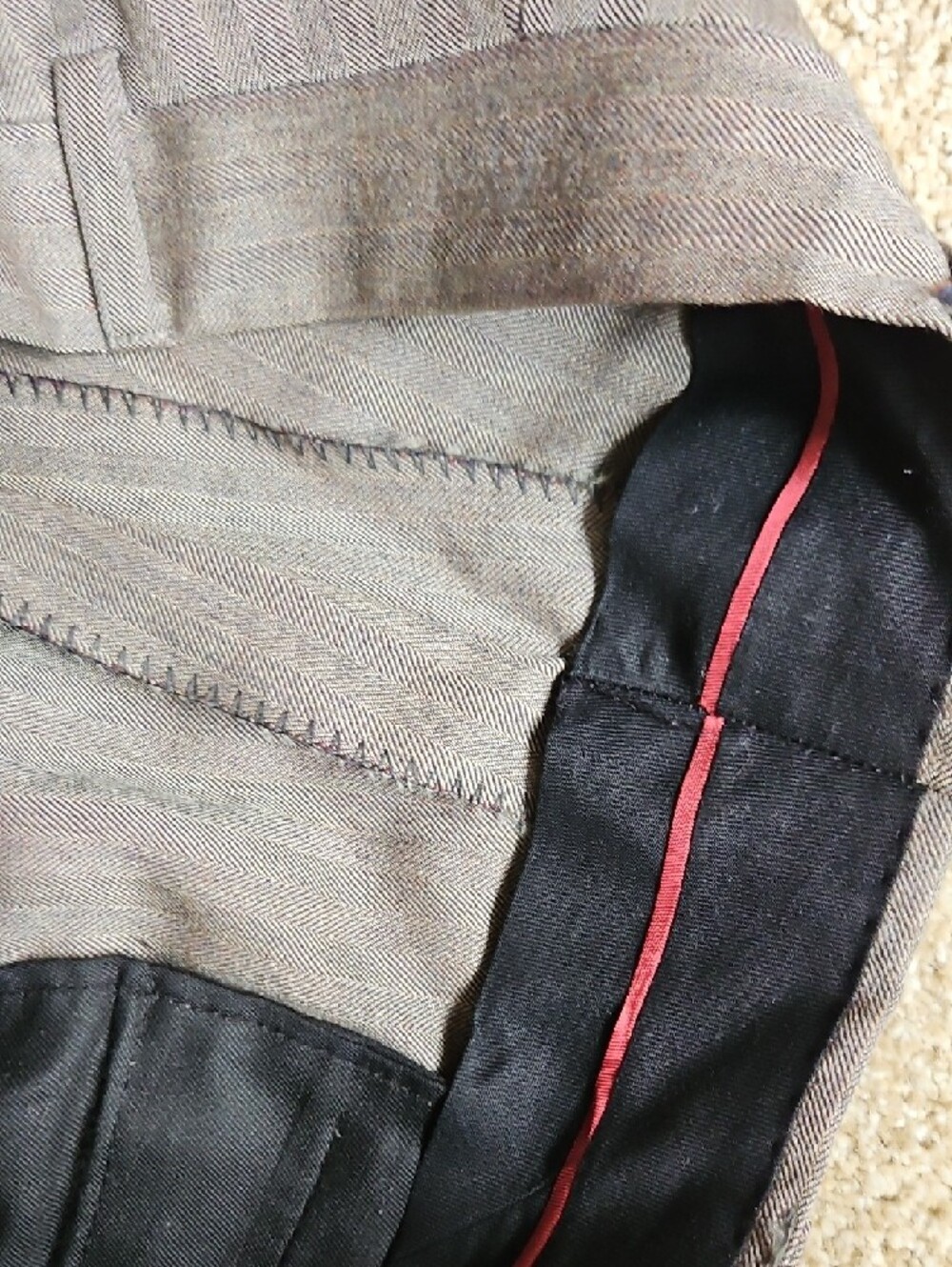 Custom Made Size 34x36 Men's Light Olive Dress Pants - Picture 7 of 11
